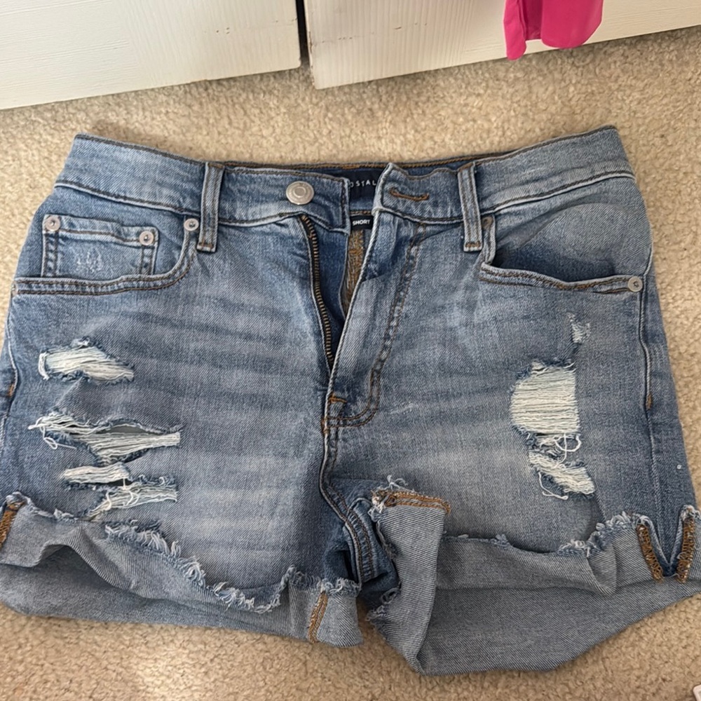 Aeropostale Blue Denim Mom Shorts